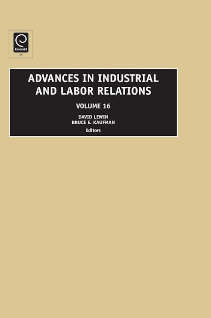 Book cover image for Advances in Industrial and Labor Relations ISBN: 9781848553965